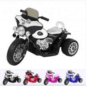 Kijana motocicleta eléctrica para niños estilo policía Wheely negro Alle producten Autovoorkinderen.nl Migrated