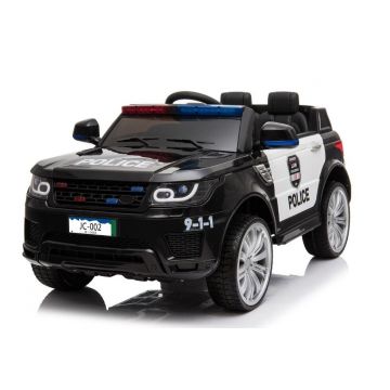 Kijana politie elektrische kinderauto Land Rover zwart