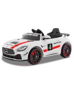 Mercedes coche eléctrico para niños GT4 blanco