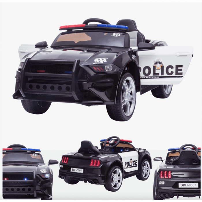Kijana coche de policía eléctrico para niños estilo Ford negro Coches eléctricos para niños Ford Coches eléctricos para niños